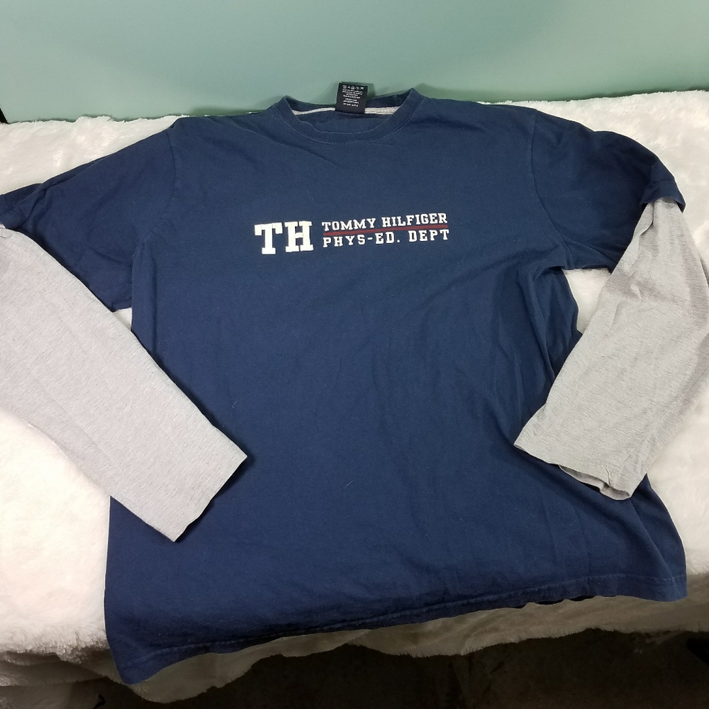 VINTAGE TOMMY HILFIGER PHYS ED LS SHIRT SZ L